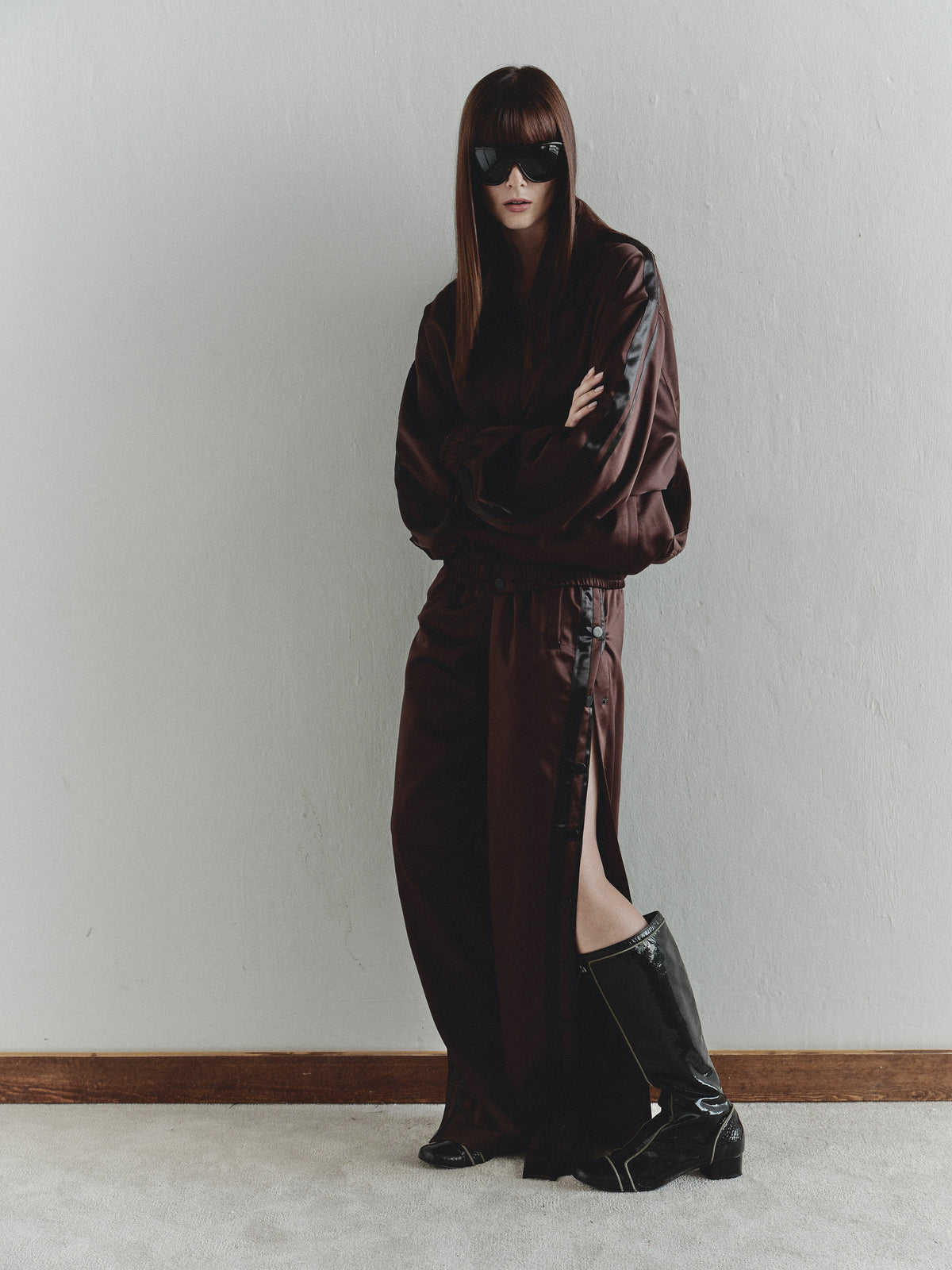 Brown Satin Jacket