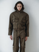 Khaki Water Repellant Cargo Jacket