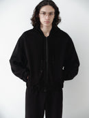 Black Cotton Hooded Sweatshirt