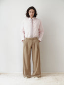 Light Pink Oversize Unisex Shirt with Tie