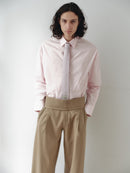 Light Pink Oversize Unisex Shirt with Tie