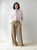 Camel Unisex Pants With Adjustable Cummerbund