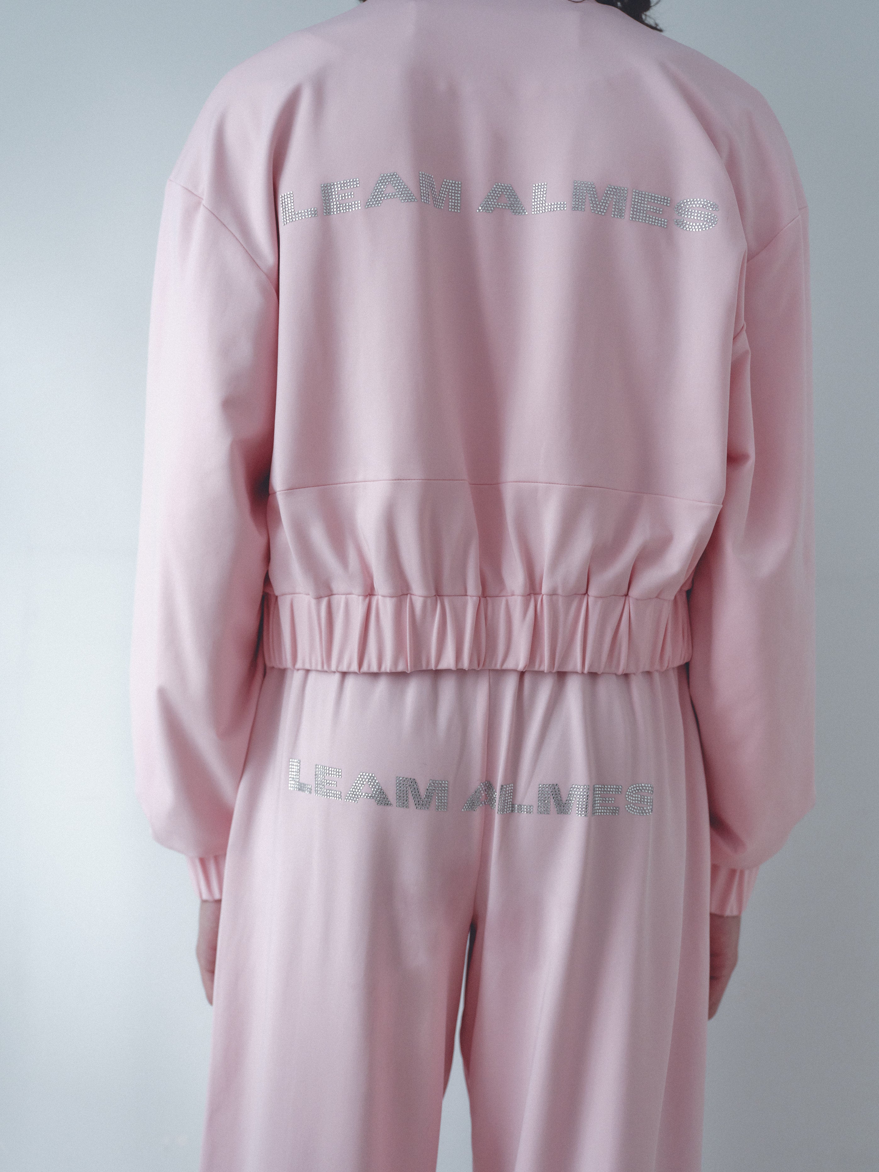 Pink Trackpants with Stone Logo Print