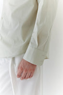 Sage Green Unisex Oversize Shirt With Tie