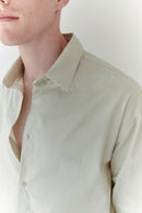 Sage Green Unisex Oversize Shirt With Tie