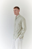 Sage Green Unisex Oversize Shirt With Tie