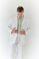 White Unisex Blazer Jacket