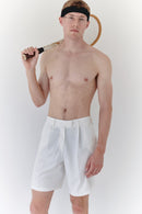 White Unisex Wide Cut Bermuda Short