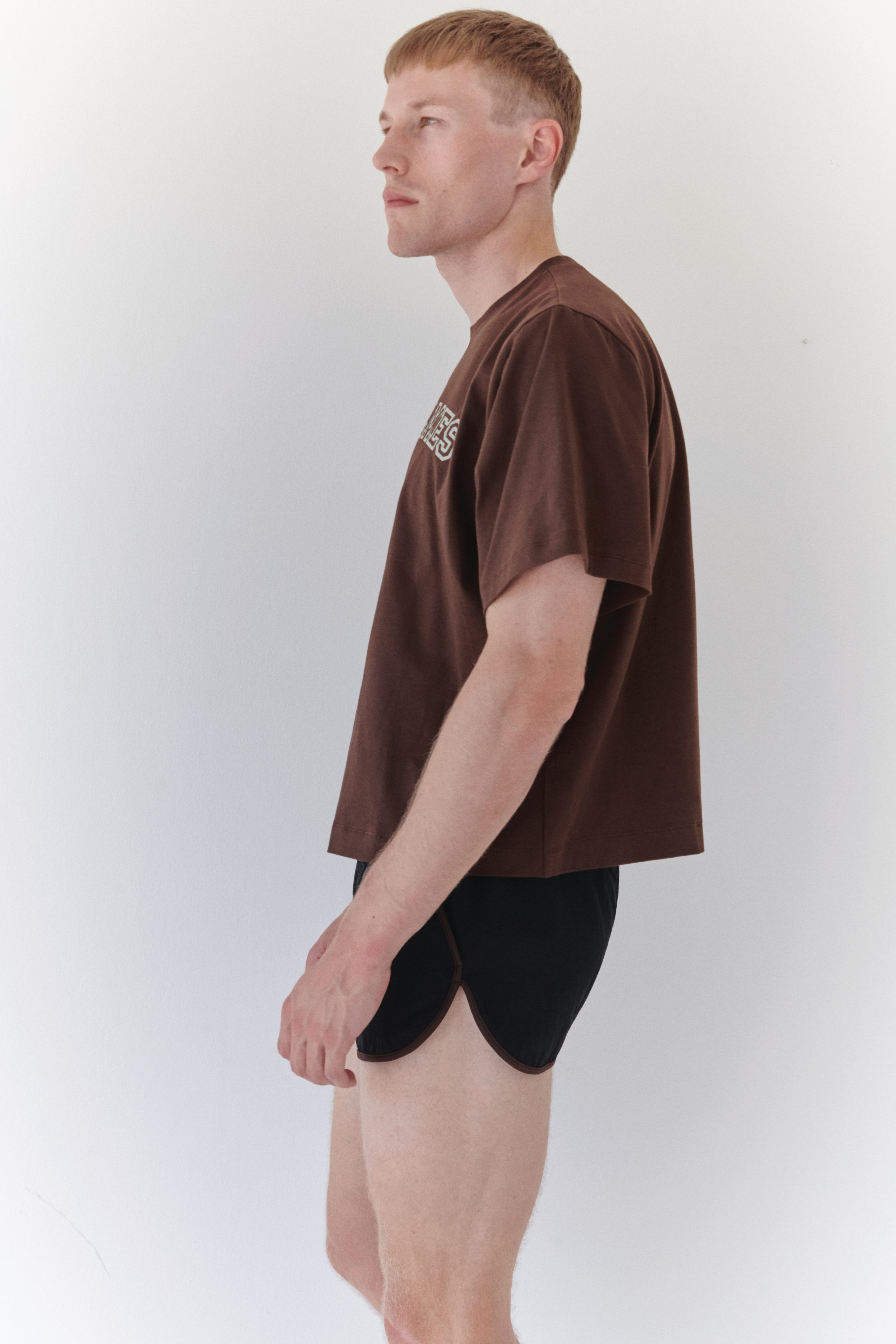 Brown Crop Logo T-shirt