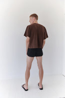 Brown Crop Logo T-shirt