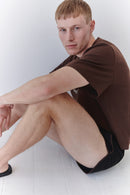 Black Unisex Mini Short With Zipper