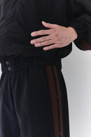 Water Resistant Parachute Bomber Jacket With Brown Stripes