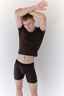 Brown Boy's Short Leggings