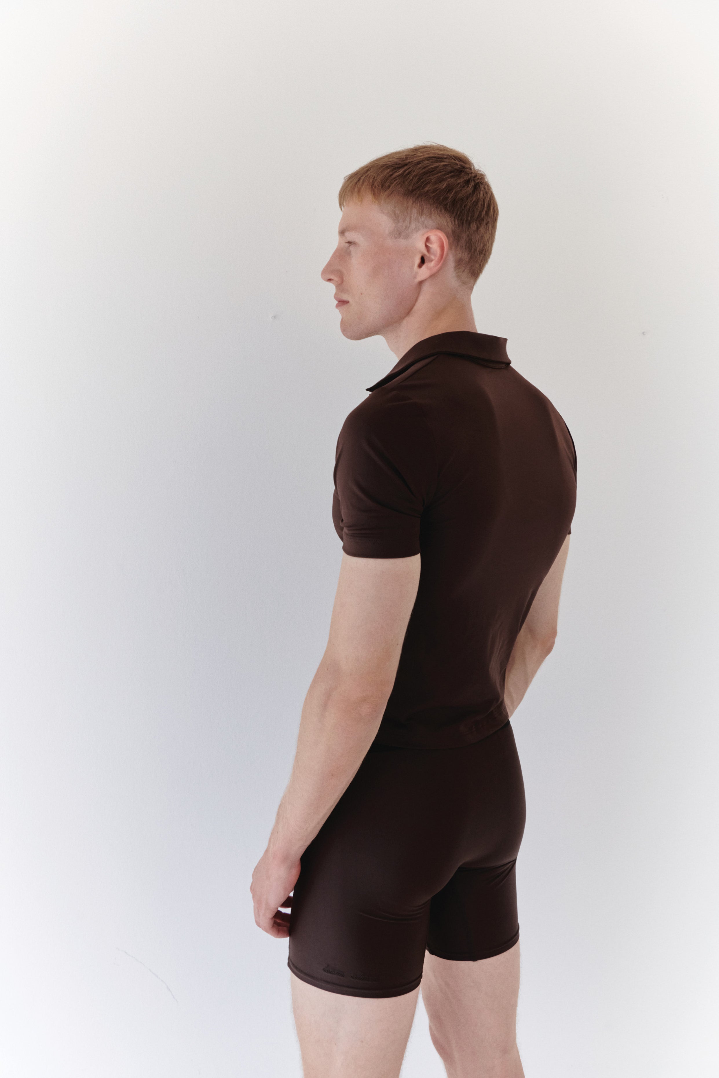 Brown Boy's Short Leggings