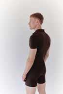Brown Boy's Short Leggings