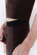 Brown Boy's Short Leggings