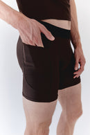 Brown Boy's Short Leggings