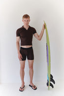 Brown Boy's Short Leggings