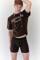 Brown Crop Logo T-shirt