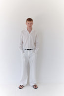 Cropped Unisex White Shirt