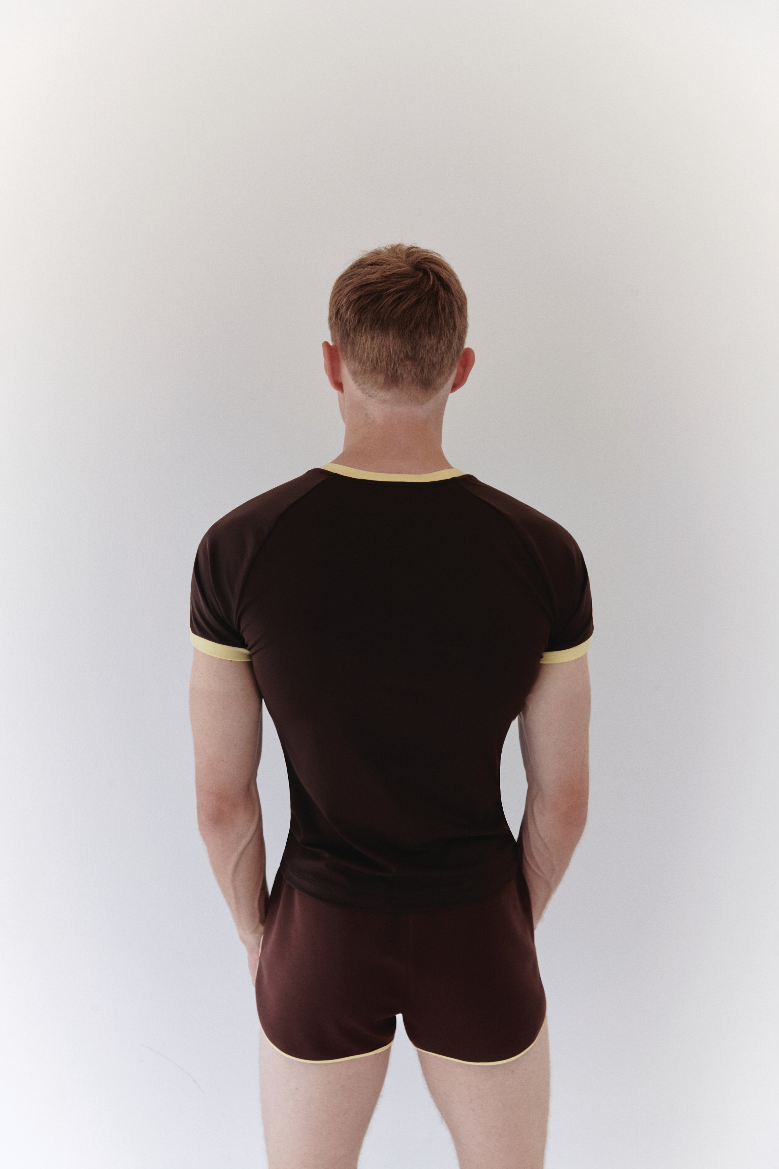 Bağcıklı Kahverengi Unisex Mini Şort