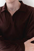 Brown Padded Polo Shirt