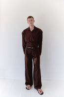 Brown Unisex Pants