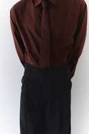 Black Unisex Pants With Adjustable Cummerbund