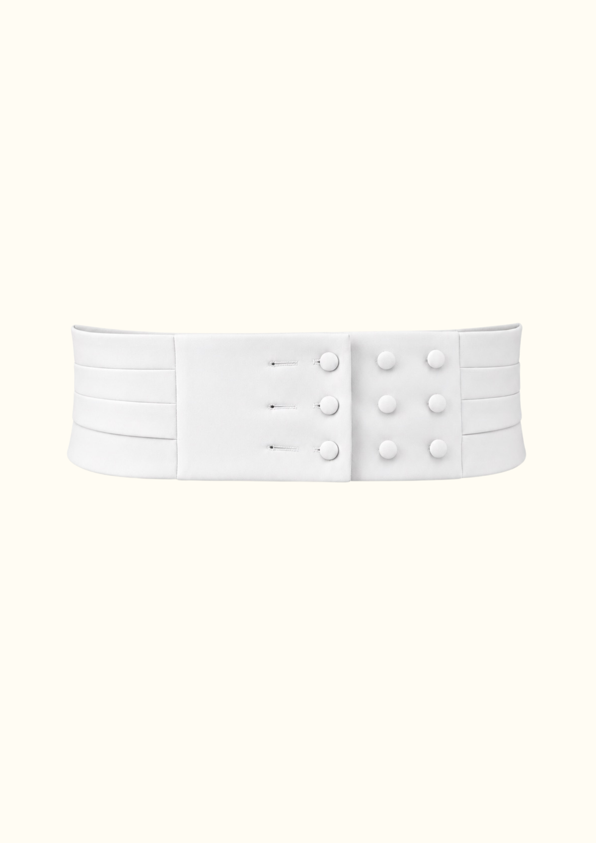 White Adjustable Cummerbund
